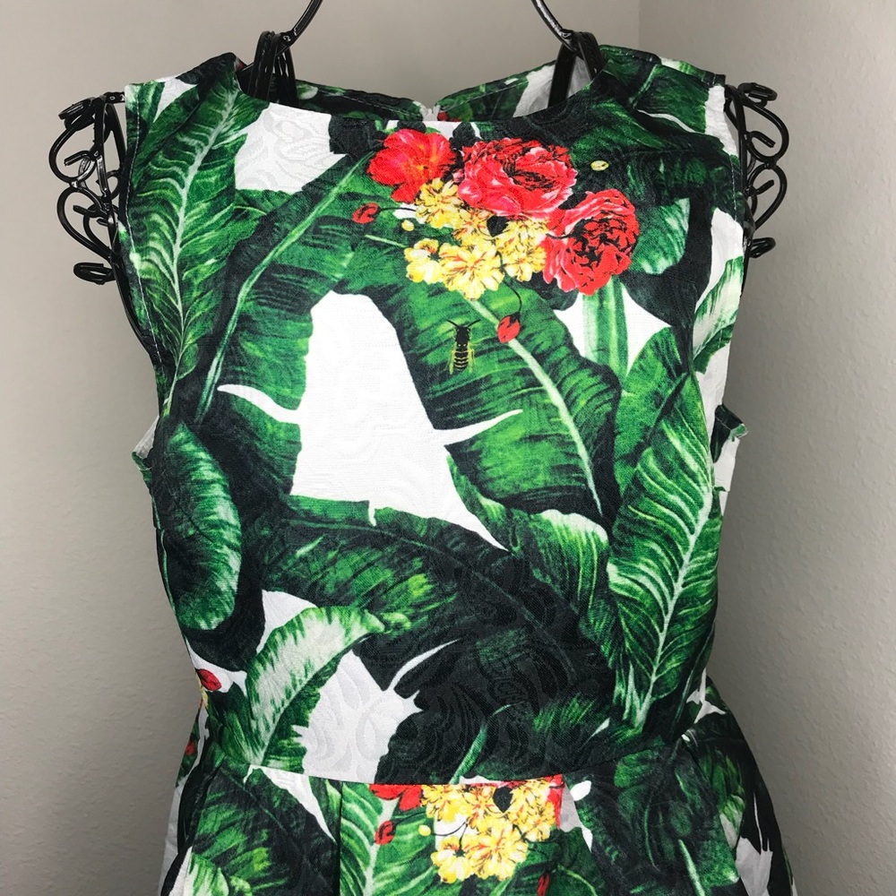 🌴1 LEFT🌴 Tropical A-Line Dress - Picture 3 of 7